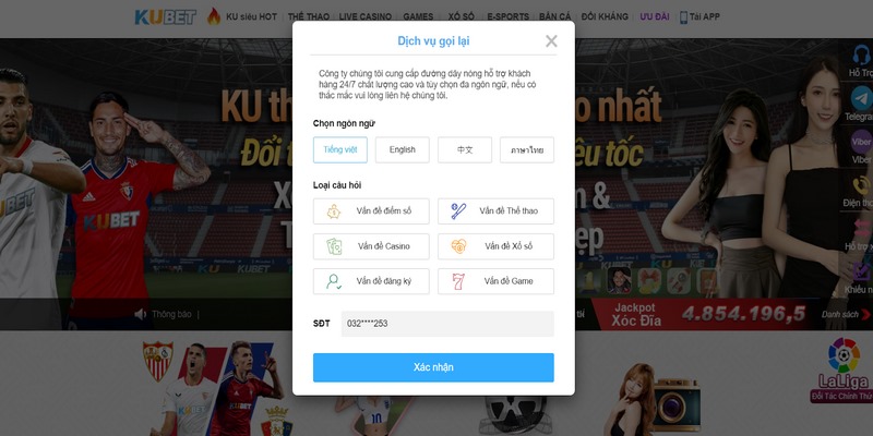 Liên hệ hỗ trợ qua email